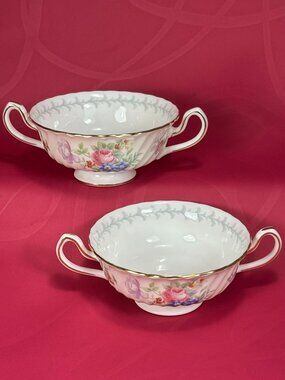 pair of beautiful soup bowls. Minton UK BALA